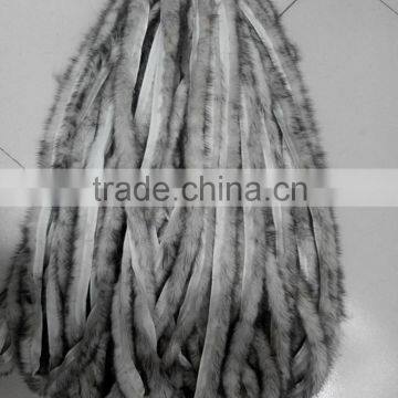 China Wholesale Dye Mink Fur Strip / Fur Collar / Real White Mink Fur Trimming photo-6