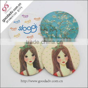 Customized Offset full color printing round tin mirror