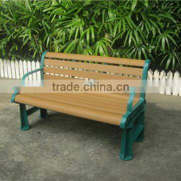 Waterproof wpc composite bench with casting bench legs