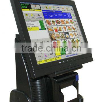 Single Touch screen 15' POS system hardware with 80MM thermal printer built in                        
                                                Quality Choice