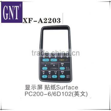 excavator parts PC200-6 6D102 monitor surface