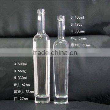 high white material square cooking oil glass bottle