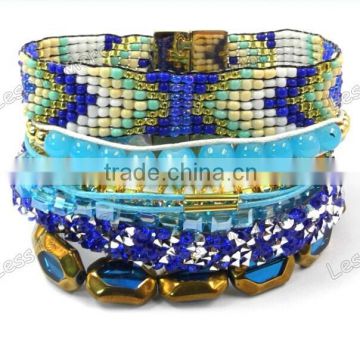 Bio expandable braided magnetic charm bracelet