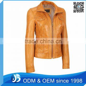 Fashion Leather Ladies Jacket Factory Price