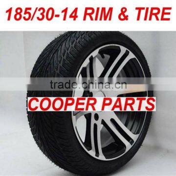 185/30-14, 250CC Racing ATV Wheel Assy,include the Alloy Rim and Road Tires