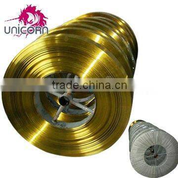 Mild Carbon Steel Electro/HD Galvanized Golden Wire Band