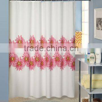 72''*72'' PEVA printed shower curtain with weighed bottom