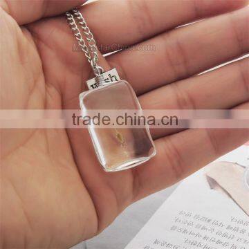 DIY Glass Bottle Pendant Necklace Dandelion Seed Necklace photo-3