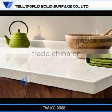 Hot sale modern glossy white acrylic solid surface kitchen top dining room home furniture type