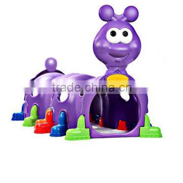 Hot Sale Kids Plastic Outdoor Plastic Train Tunnel Happy Worm Tunnel Play Tunnel