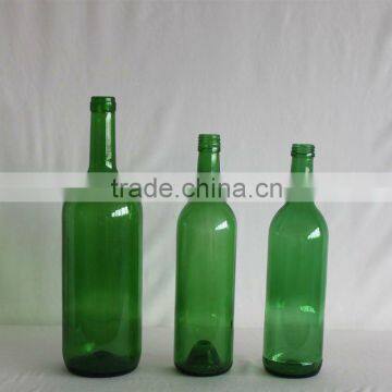 wholesale green glass bottles with different volume