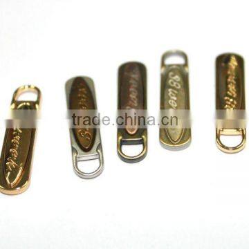 Custom zipper puller/slider for garments