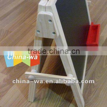 wood folding and two side drawing board easel toy