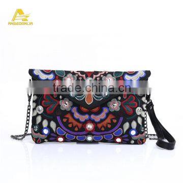 Bohemian Ethnic Tribe Hmong Embroidery Clutch Bag BOHO Hippe Gypsy Clutch Purse Bags