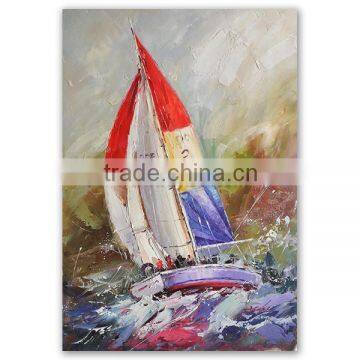 ROYIART Stock boat oil painting on canvas very good price #0046