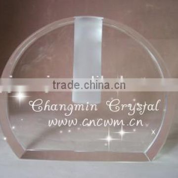 Clear Crystal Vase Glass Vase With Customized Logo For Souvenirs Gift