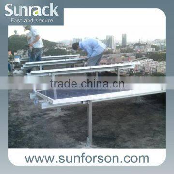Roof fixed angle support for solar panels
