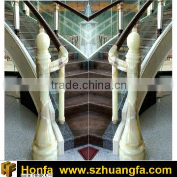 Green Onyx staircase railing design