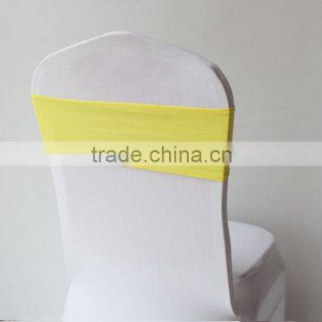 SCB-0003 Yellow Spandex Chair Band For Wedding Elastic Chair Sash