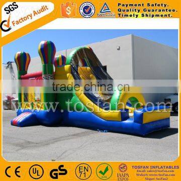 31ft long giant hot air balloon inflatable bouncy castle with dry slide A3048