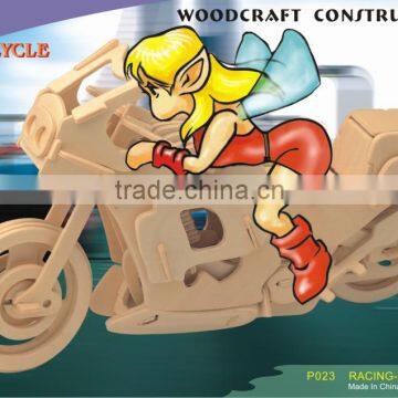 3D Wood Puzzle Wooden Model Racing Motorcycle