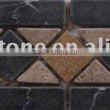 diamond tile marble mosaic border for interior decor