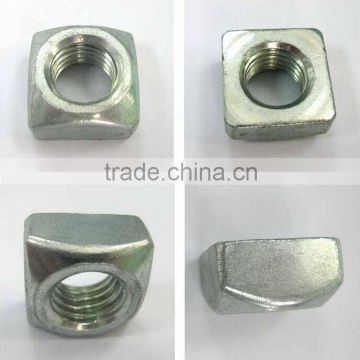 Square nut Zinc Galvanized DIN 557 class 8 four sided nut