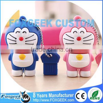 Pokony Cat Animal Shape PVC Usb Flash Drive Thousands Models,Custom Promotional Gift Memory Stick with Metal Case