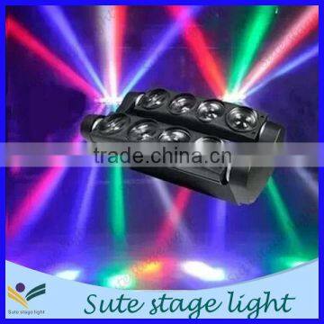 New arrival 8 x 10W white colorful beam led spider stage light