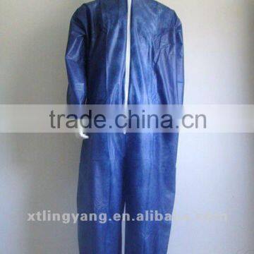 Economy Non-woven Dark Disposable Protective Coverall with Hood