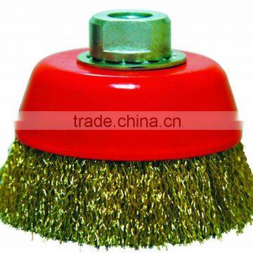 Wire Brush Crimped Cup Brass Wire