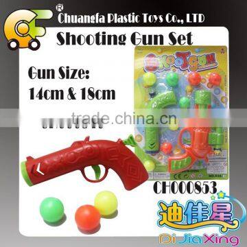 Plastic shooting ball games pingpong ball toys gun for kids