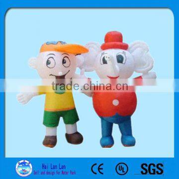 2014 hot sale Custom Giant Inflatable Moving Cartoon Elephant shape Cartoon