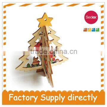 DIY Natural Color Artificial Wooden Christmas Tree