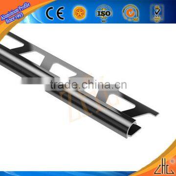 Hot! Oem grey steel color aluminium cover profiles/ aluminium profile cover strip/ powder line covered aluminium slides profile