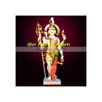 White Marble Ardhnareshwar Statue