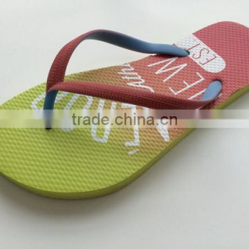 Custom Design Slippers Woman Eva Flip Flop 2 Tone Strap Hotel Slipper