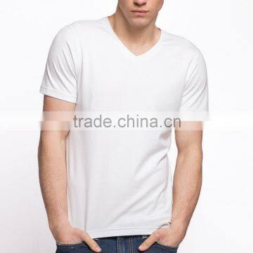 Bladies Bamboo Men's Shortsleeve Blank Men's V- Neck T- Shirt