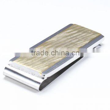 Promotional custom stainles steel carbon fiber money clip