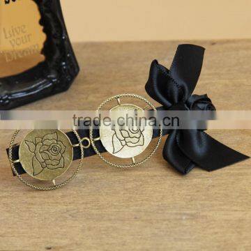 MYLOVE black ribbon bow barrette vintage bulk hair accessory