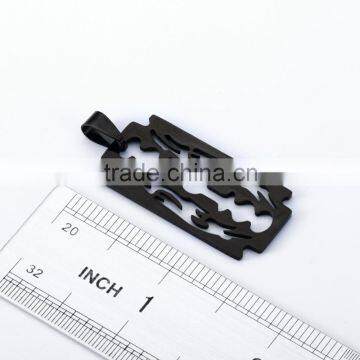 Fashion Jewelry Blade Design Pendant Necklace 316L Stainless Steel for Men Women photo-2