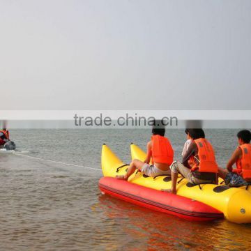 Commercial Grade Two Tubes Inflatable Banana Boat For Fun