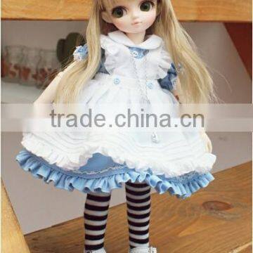 High Temperature Dark Blonde Loose Curly 1/6 Bjd Doll Wig photo-2