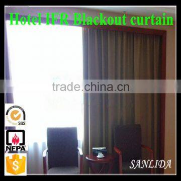 100% Polyester Permanent Flame Retardant Blackout Home Hotel Curtain Fabric