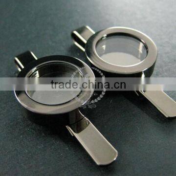 16mm Setting Gun Black Round 3mm Deep Bezel Tray Charm Floating DIY Photo Tie Bar,wedding Tie Clip Blanks Supplies 1540015 photo-3
