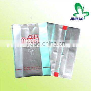 Back sealed colorful packaging plastic pouch