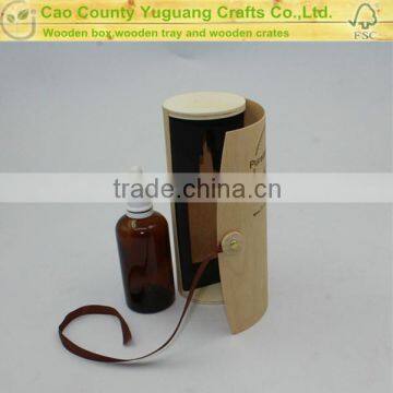 Birch wood veneer custom wooden boxes wood veneer wine round packing