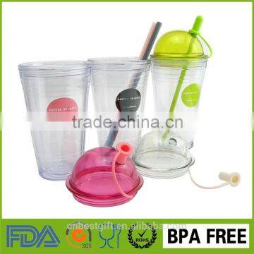 Reusable Sipping Plastic Juice Souvenir Small Straw Cups photo-2