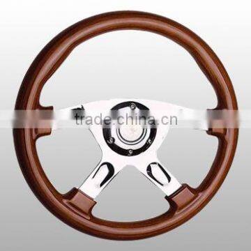 wooden steering wheel