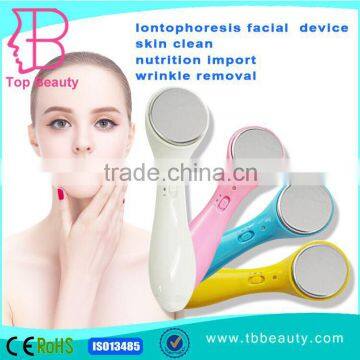 Vibration ionic battery operated handheld massage skin care facial machine